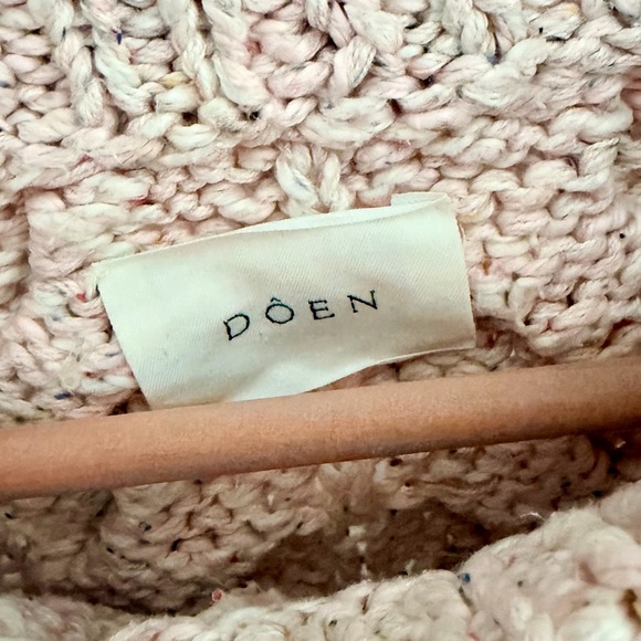 Doen Bee Pink Cable Cotton Knit Sweater - Picture 5 of 7